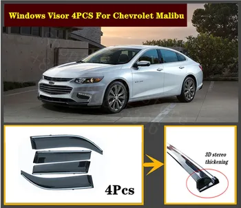 

4pcs Set 2011-2020 OEM For Chevrolet Malibu Stainless steel window Visor Shade Vent Wind Rain Deflector Guards Cover