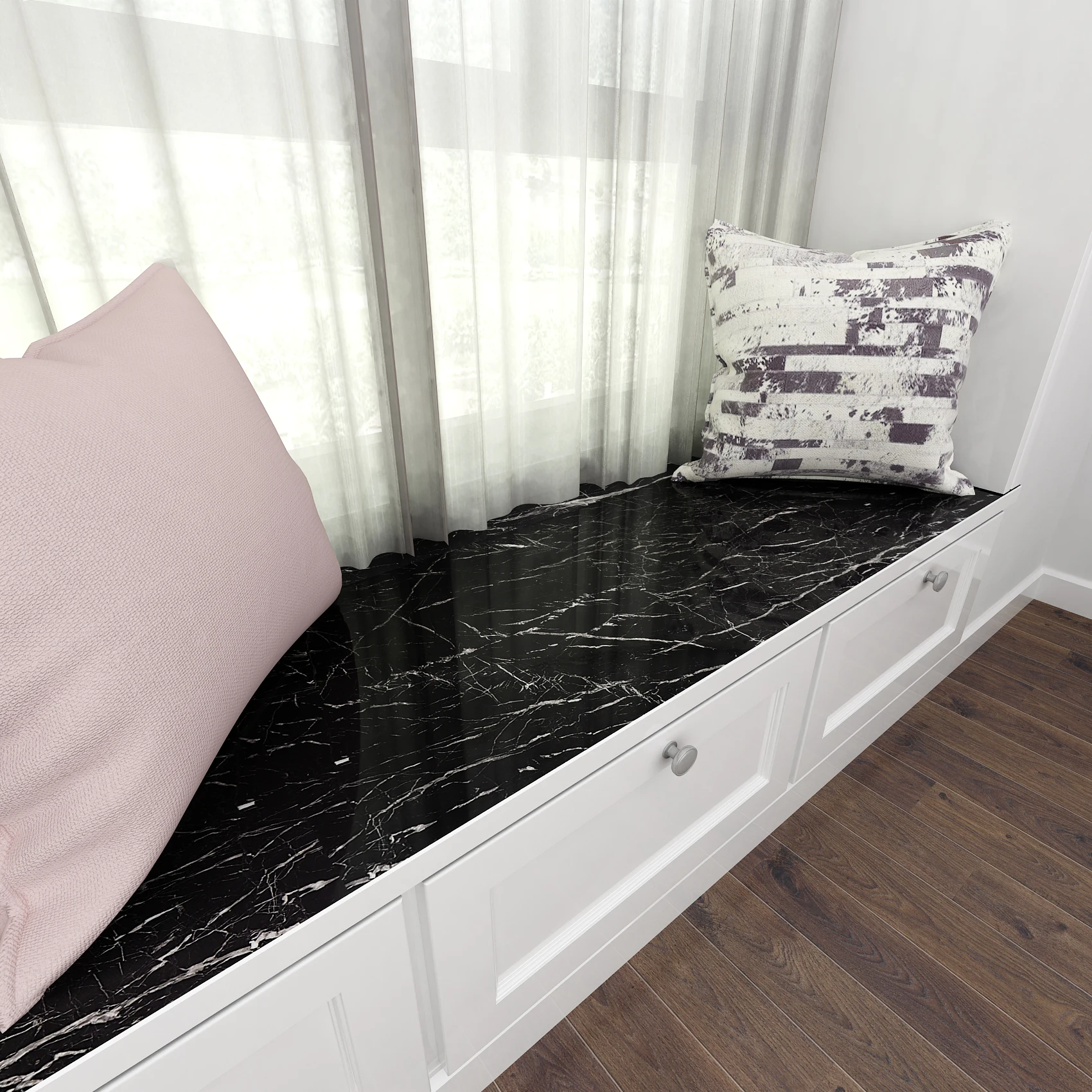 1M/2m Marble Waterproof Countertop Wall Stickers Vinyl Self Adhesive Wallpapers Decorative Film Kitchen Cabinets Contact Paper