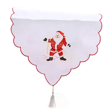 

Christmas Table Cover Embroidery Tablecloth Party Home Office Hotel Bar Durable