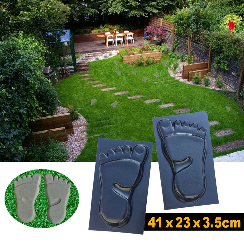 Paving Molds Bigfoot Road Stone Stepping Stone Mold Garden Decoration