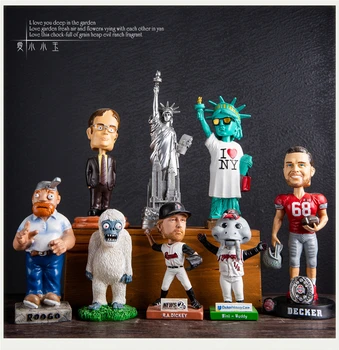 

American Social Celebrity Shaking Head Doll American Drama Football Baseball Star Free Goddess Anime Resin Ornaments