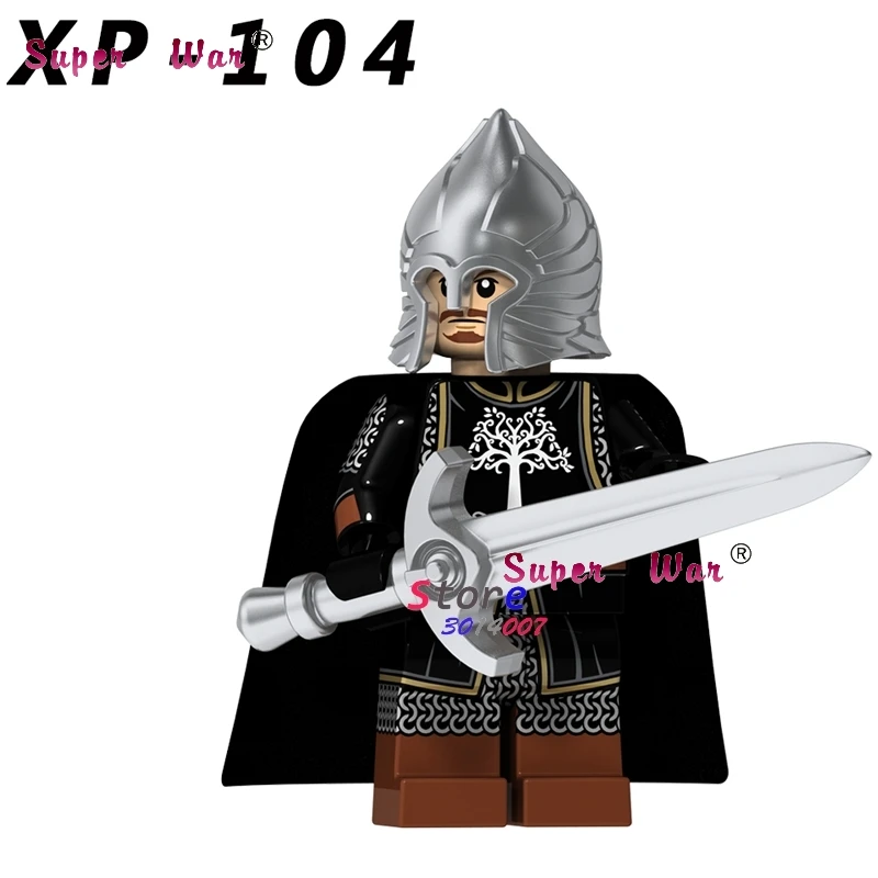 Один Гондор фонтан охранник меч лансеров Игра престолов джендри средневековые лучники серии строительные блоки игрушки - Цвет: XP104