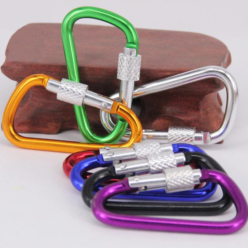 

No. 5 D Type Aluminium Alloy Carabiner Outdoor Lock Threaded Buckle Outdoor Safety Buckle Bluetooth Speaker Hanging Buckle