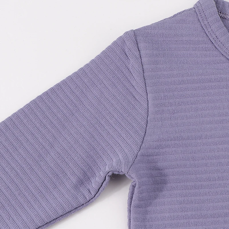 Top KDS T-Shirt mit langen Ärmeln, elegantes Outfit, Winter-T-Shirt mit gerippten Kontrasttaschen, Jungen- und Mädchenkleidung, Herbst- und Winter-T-Shirt für Kinder – Detail 11