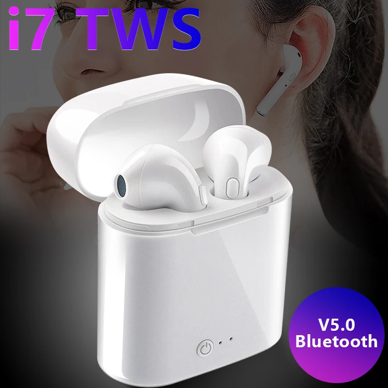  Bluetooth earphone 5.0 for smart phone Mini wireless Earbuds With Mic Charging Box Sport Headset Fo - 4000317158124