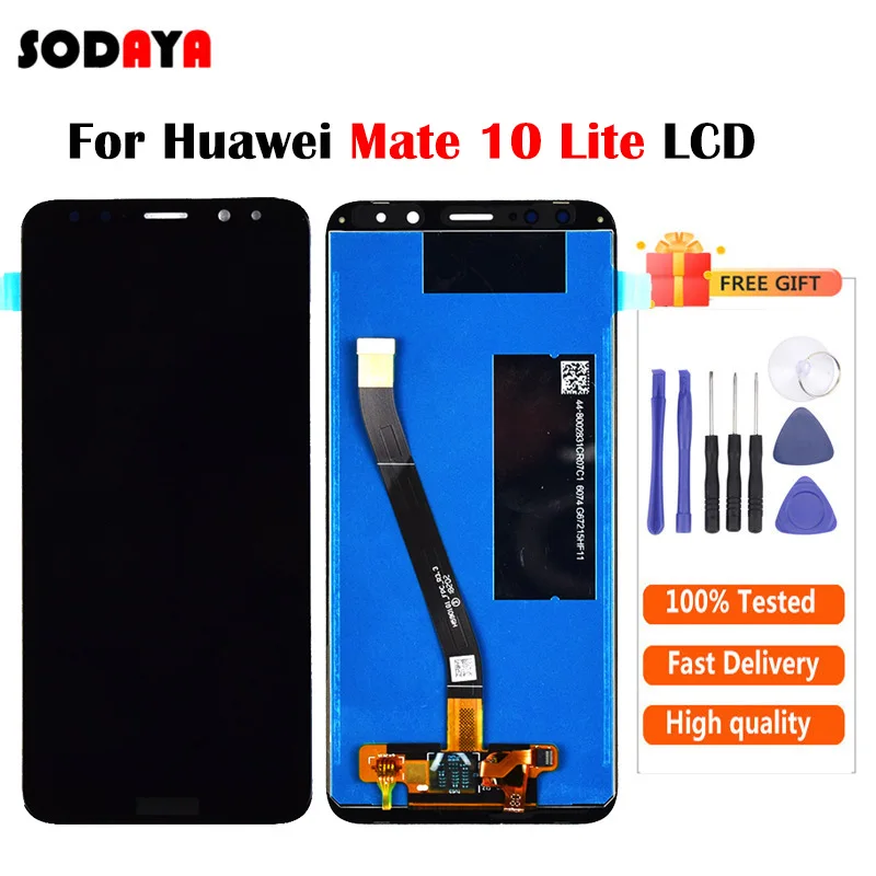 Для Huawei Mate 10 Lite ЖК-дисплей с сенсорным экраном дигитайзер сборка рамкой Замена lite