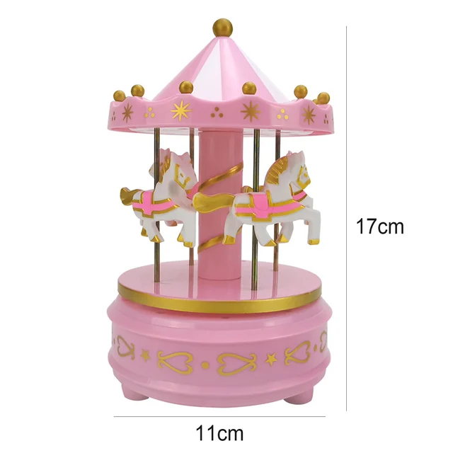 Cute Merry-Go-Round Carousels Music Box Birthday Present Ornament Decoration Parent-child Interactive Funny Game Kids Toys Gifts 6