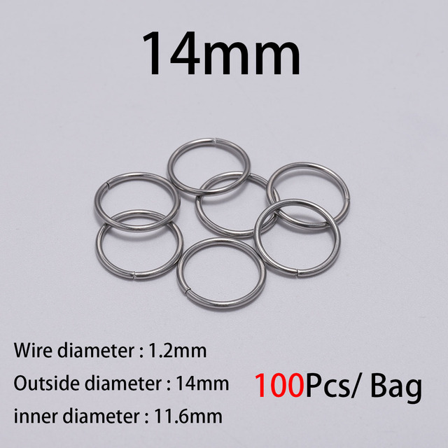 3-15mm Diameter Stainless Steel Open Single Loops Jump Rings Split Ring For Jewelry Making DIY Connector Accessories