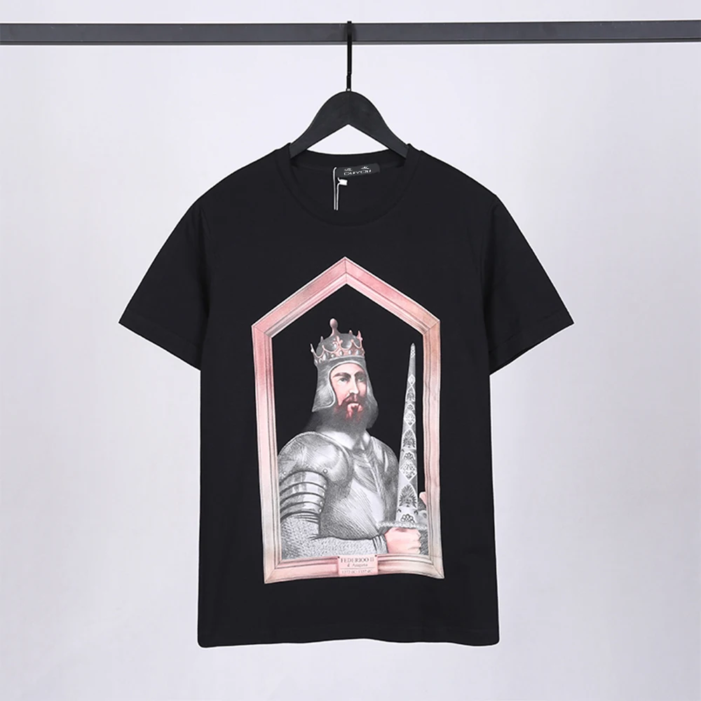 

marcelo barrett Tshirt King's Sword Print Tee Mens Short Sleeve T-shirt Women Cotton Casual Hip Hop Highstreet T Shirt |1021413