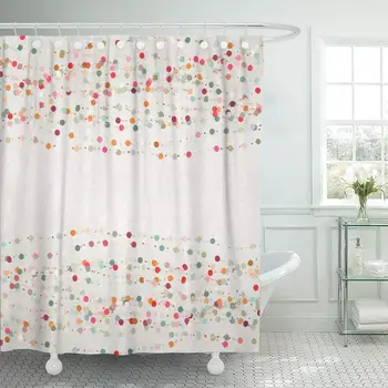 

Wedding Green and Beidge Vintage Polka Dot Also Includes Shower Curtain Waterproof Polyester Fabric 72 x 78 Inches with Hooks