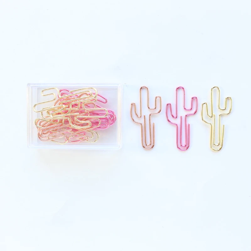 Domikee милые конфетные золотые розовые металлические офисные школьные скрепки, набор отличных студенческих индексный разделитель, набор закладок, канцелярские принадлежности 12 шт - Цвет: Смешанный цвет