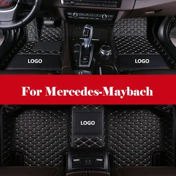 

Auto Waterprof Accessories Leather Floor Liners Carpets LHD Car Floor Mats For Mercedes-Maybach