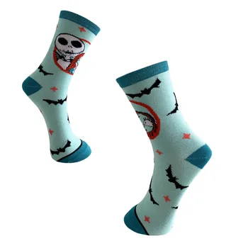 

Women Standard Sock Cartoon Ladies Skull Socks Colorful Unisex Crew Casual Cotton Sox Girls Winter Trendy Skarpetki Halloween