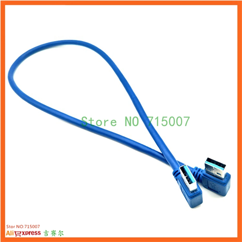 USB3.0 USB 3,0 type A Мужской 90 градусов левый угловой правый угловой удлинитель прямое соединение 50 см 0,3 м