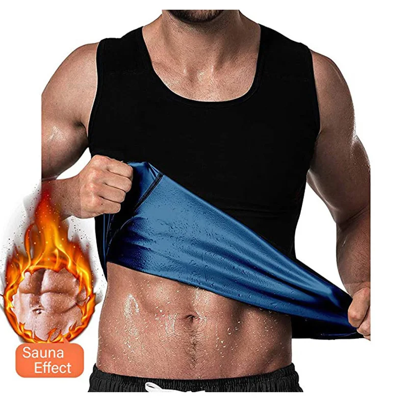 2023 New Men Neoprene Gym Sauna Sweat Compression Shirt Body Shaper S-5XL  Slimming Workout Waist Trainer Tank Top Shapewear Vest