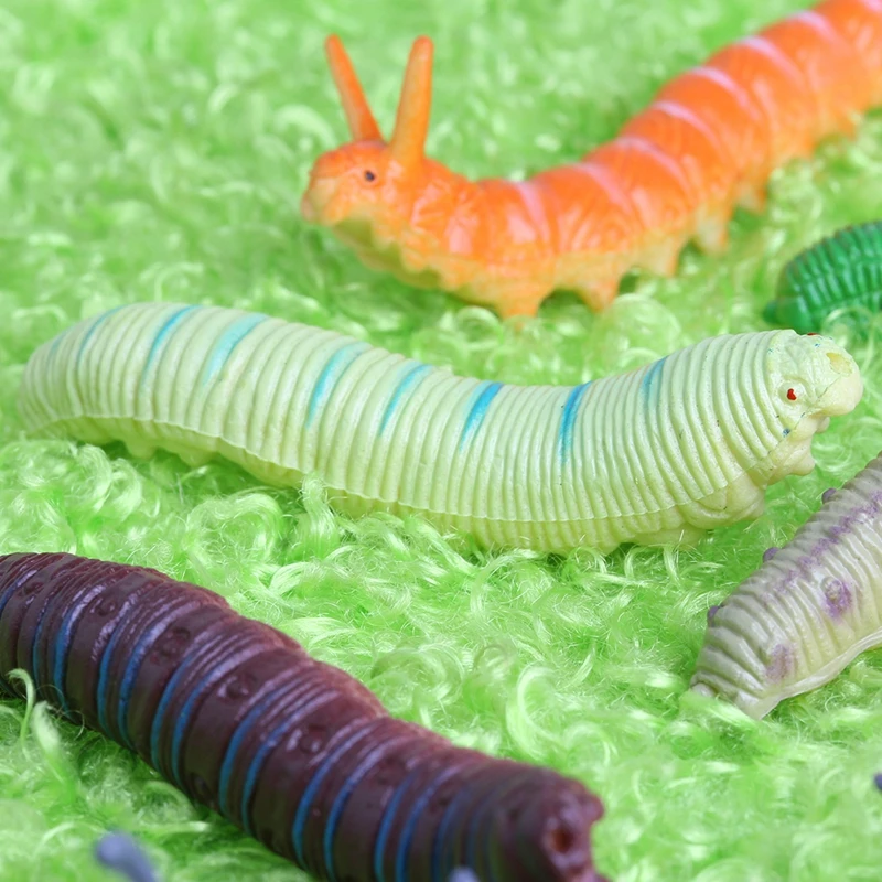 Lot 12 Plastic Caterpillar Worm Insects Toy Kids Party Goody Loot Bag Fillers 