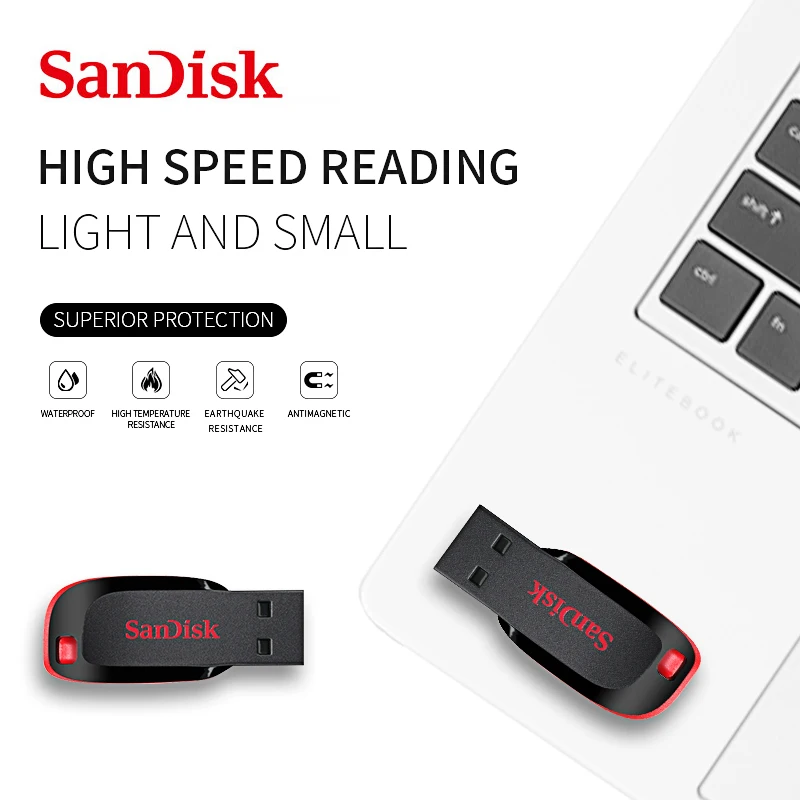 Оригинальный USB накопитель SanDisk CZ50 флэш 128 Гб 64 ГБ 32 16 2 0 Флешка карта памяти u диск