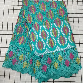 

5 Y Swiss lace fabric 2020 heavy beaded embroidery African lace fabrics 100% cotton fabric Swiss voile lace in Switzerland 1L152