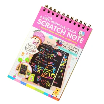 

Scratchbook Scratch Stickers Note Book Drawing Toys Stationery Gift Scratch Picture Book Scraping Painting Children's DIY Drawin