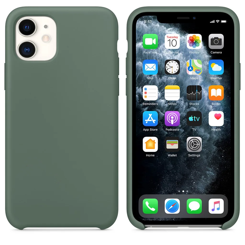 

Liquid Silicone Case Cover Compatible Shock Absorbing Protective For IPhone 11 6.1 inch For IPhone 11pro For IPhone 11pro Max