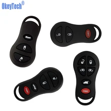 Okeytech carcaça de chave remota para automóveis, sem chave, estojo para chave, modelos 3, 4, 6 bnt, chrysler, viiser, ram dakota jeep cherokee