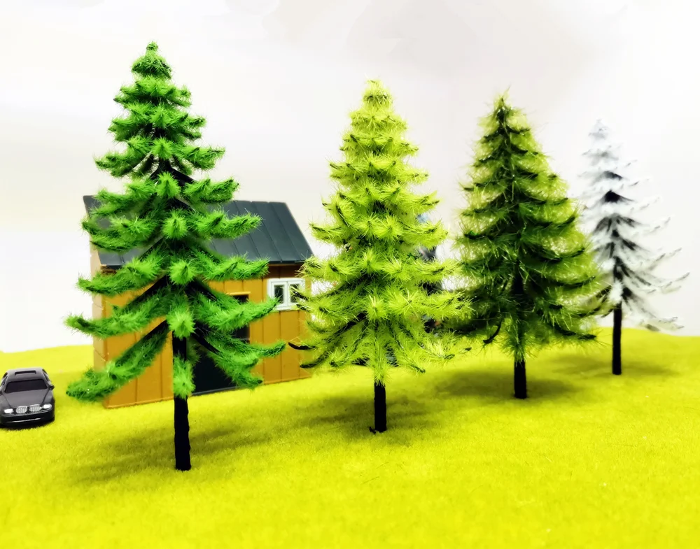 10pcs/5pcs HO OO Scale Model Trees Train Railroad Layout Diorama Wargame Scenery Entertainment accessories for DIY enthusiasts 2