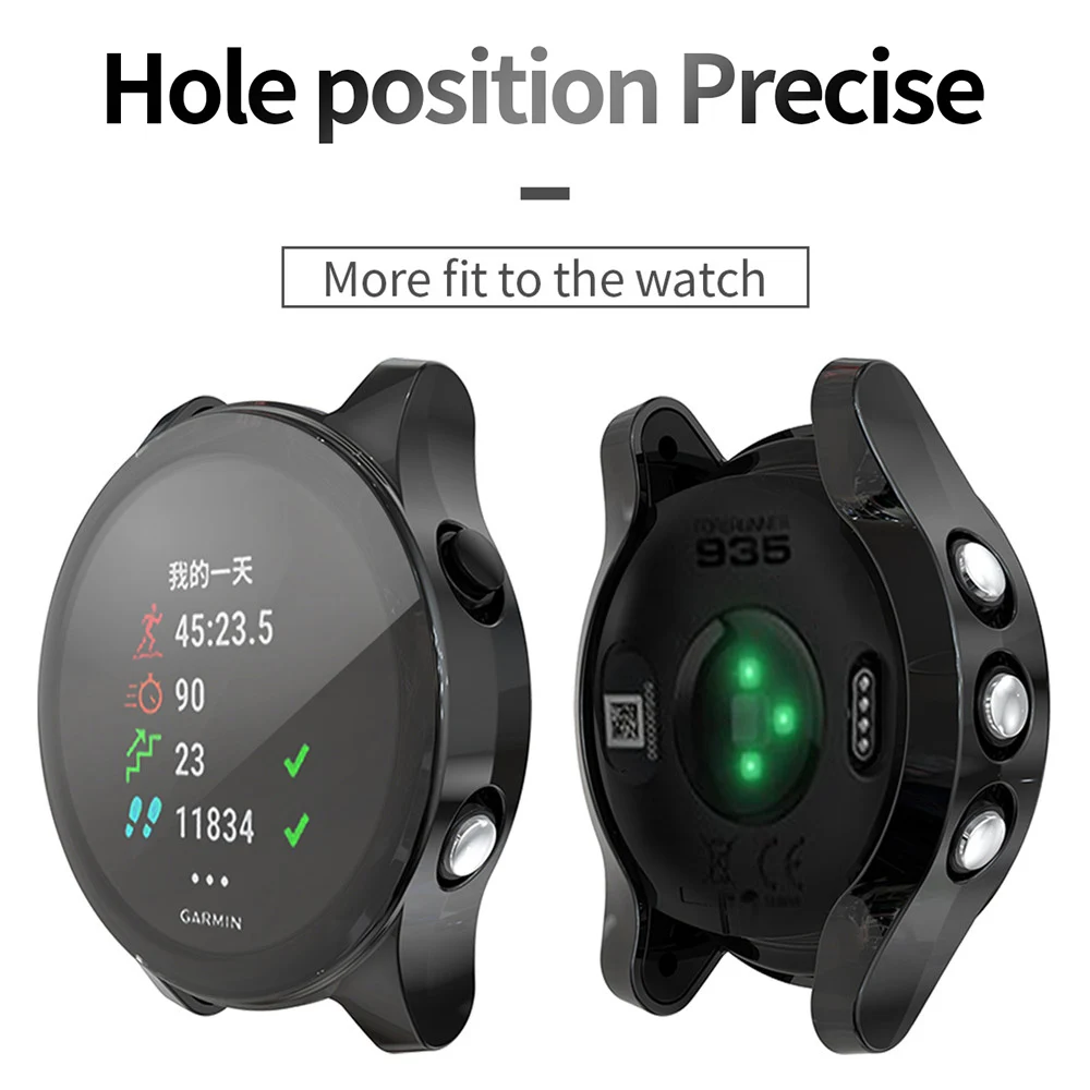 Протектор экрана мягкие часы Чехол для Garmin Forerunner 935/945 полное покрытие тонкий ТПУ бампер легкий корпус аксессуары