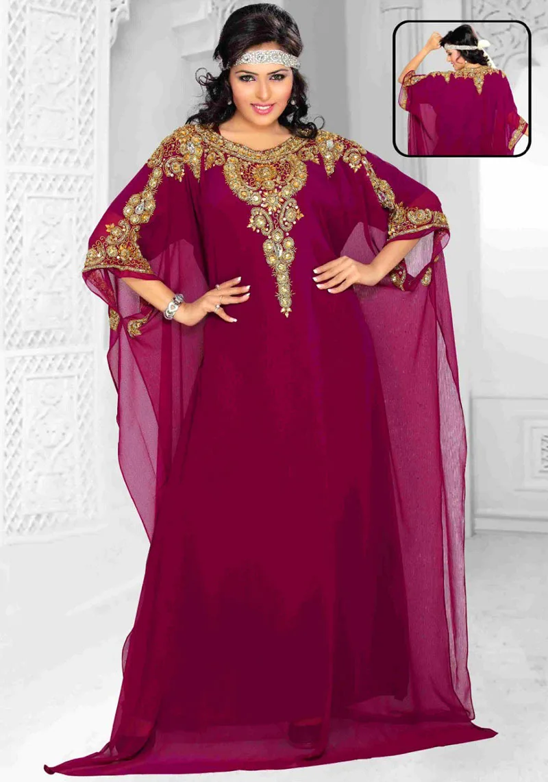 Прекрасный Королевский Арабский Дубай марокканский кафтан Abayas халат De Soiree для женщин королевский синий вечернее платье Мать невесты платья - Цвет: Золотой