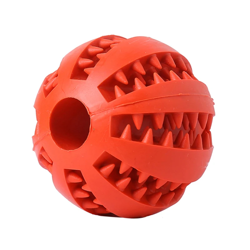 Pet Sof Pet игрушки для собак игрушка забавный интерактивный эластичный шарик жевательная игрушка для собаки зуб чистый шар еды Экстра-жесткий резиновый мяч - Цвет: red
