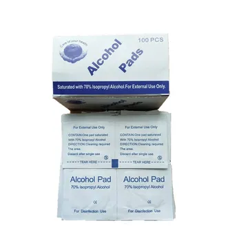 

100 Pcs Alcohol Wet Wipe Disposable Disinfection Prep Swap Pads Skin Mobile Phone Glasses Beauty Tools 70% Alcohol Cleaning Care