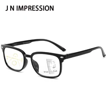 J N ретро удобные анти-голубые легкие прогрессивные мульти-фокус очки для чтения интеллектуальные очки+ 1.0to+ 3,5 T1701