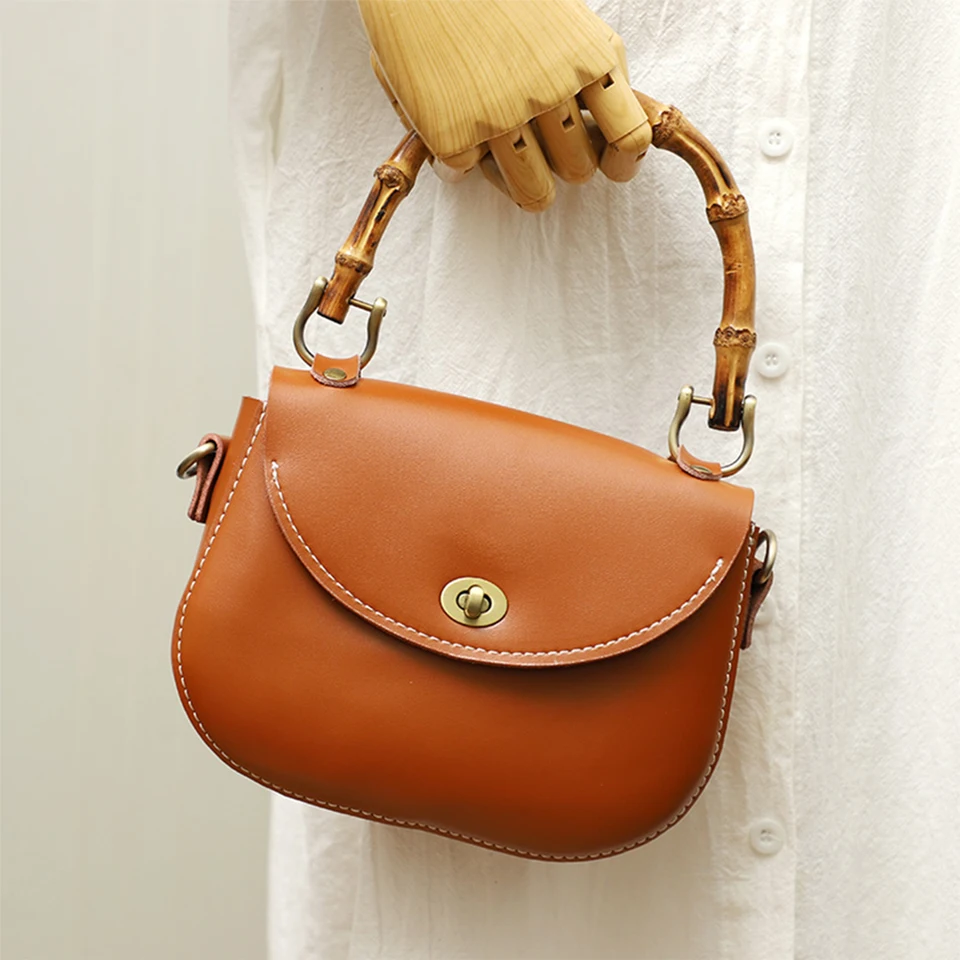 4 Manici Per Borse In Bambù E Legno – 2 Paia, Maniglie Sostitutive Per Tote, Pochette E Accessori Fai-Da-Te