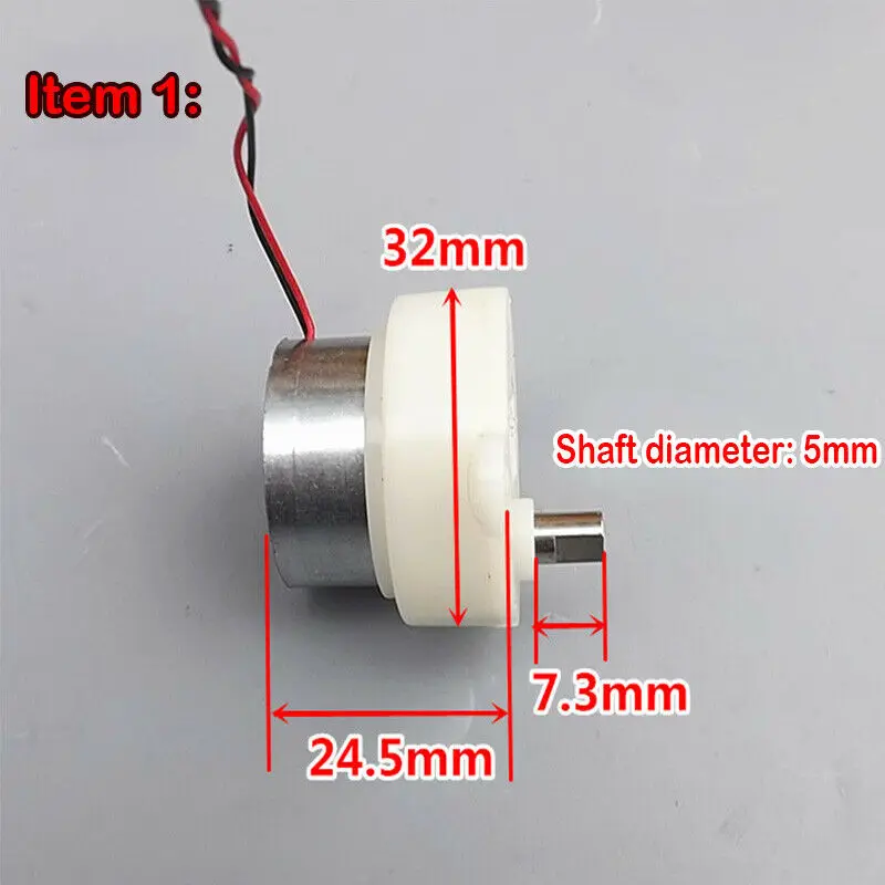 Compact 10RPM Micro Gear Motor with Adjustable Speed and Dual Shaft Options