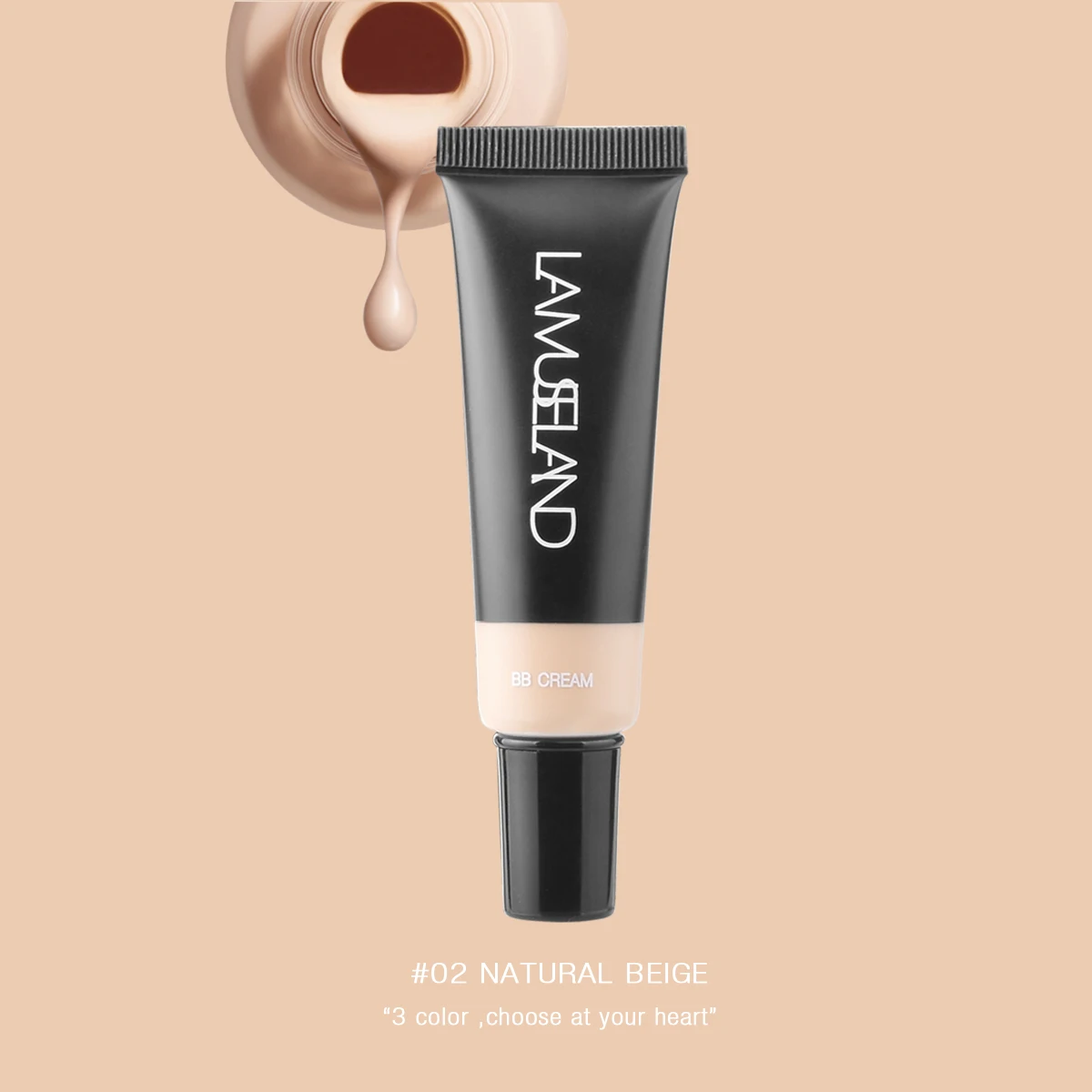 02 NATURAL BEIGE LAMUSELAND Magic 3 цвета BB крем Красота кожи - Цвет: 02 NATURAL BEIGE