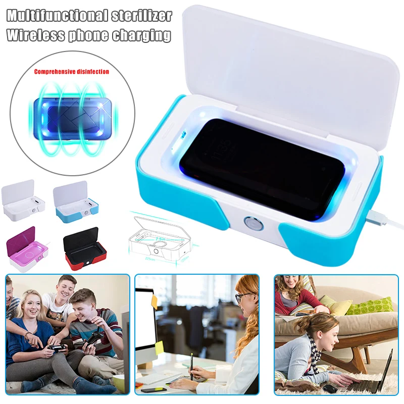 

UV Light Cleaner Intelligent Voice Universal Wireless Charger Multifunctional Box for Smartphones GV99