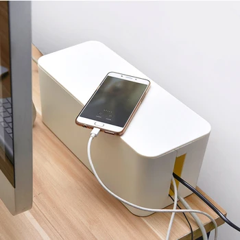 

2 Size Cable Storage Box Power Socket Removable Cover Cable Tidy Box Power Switch Easy to Heat Emission Junction Box