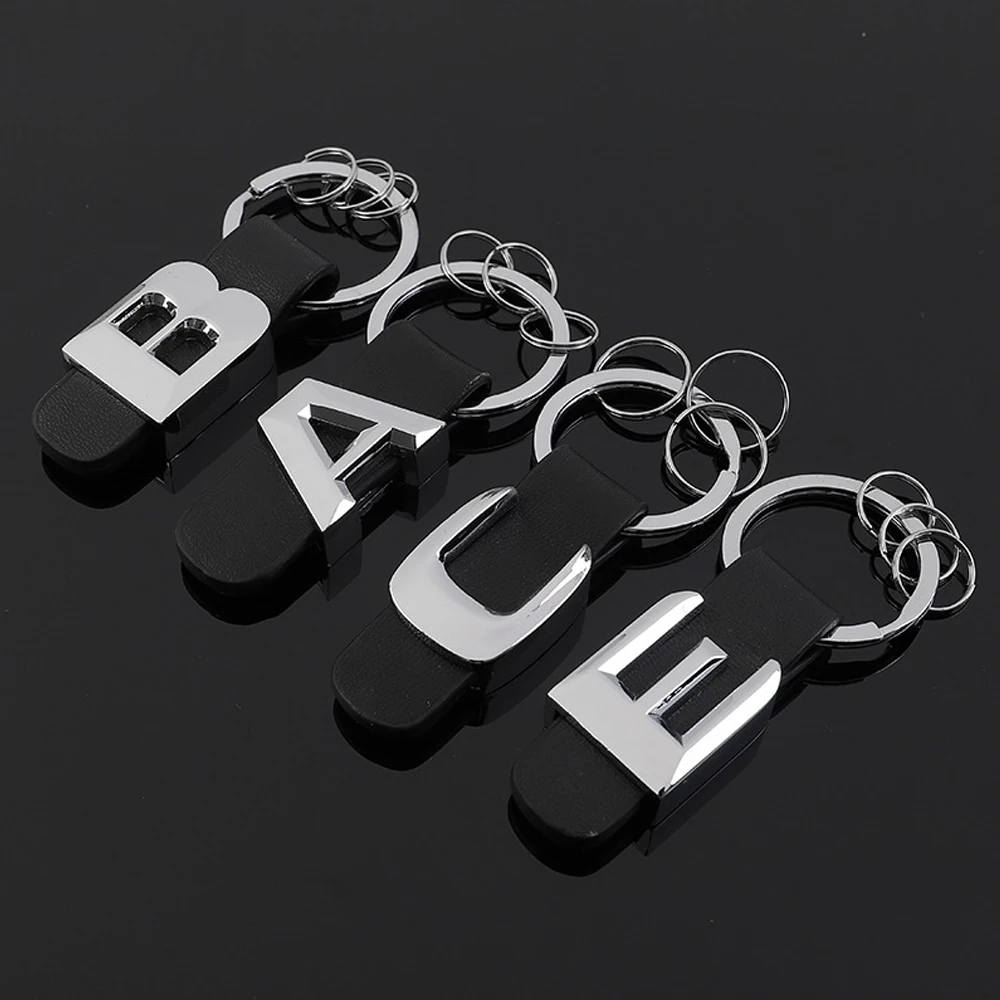 DSYCAR 3D Car Key Chain Metal Letter Leather Strap keychain For Mercedes Benz A B C D E G S Class Car Keychain leather Key Rings