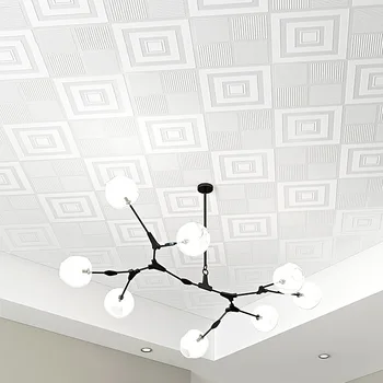 

3D Ceiling Paste Ceiling of Roof Roof Wallpaper Bedroom Living Room Modern Minimalist Stereo Continental Diamond Wallpaper