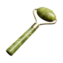 Массажный ролик для лица с двумя головками Нефритовый камень для подтяжки лица Расслабление кожи тела для похудения красота забота о здоровье