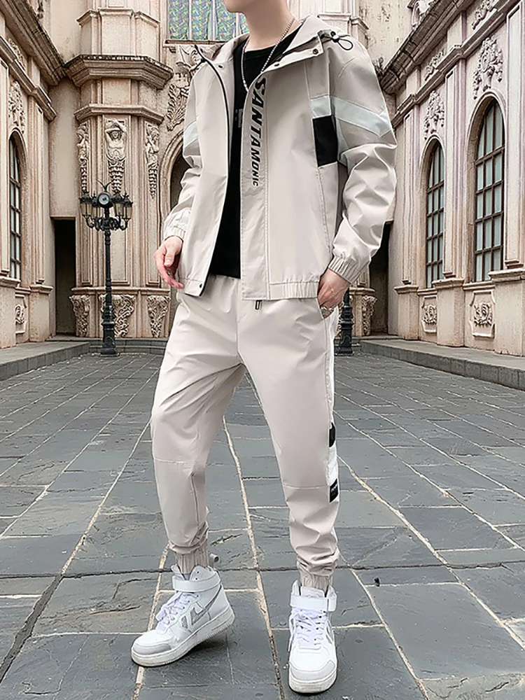 jogging suits for men 2022 New Autumn Men Sports Two Pieces Set Jacket and Sweatpants Fashion Streetwear Sports Set Casual Long Sleeve Mens Tracksuit mens matching sets