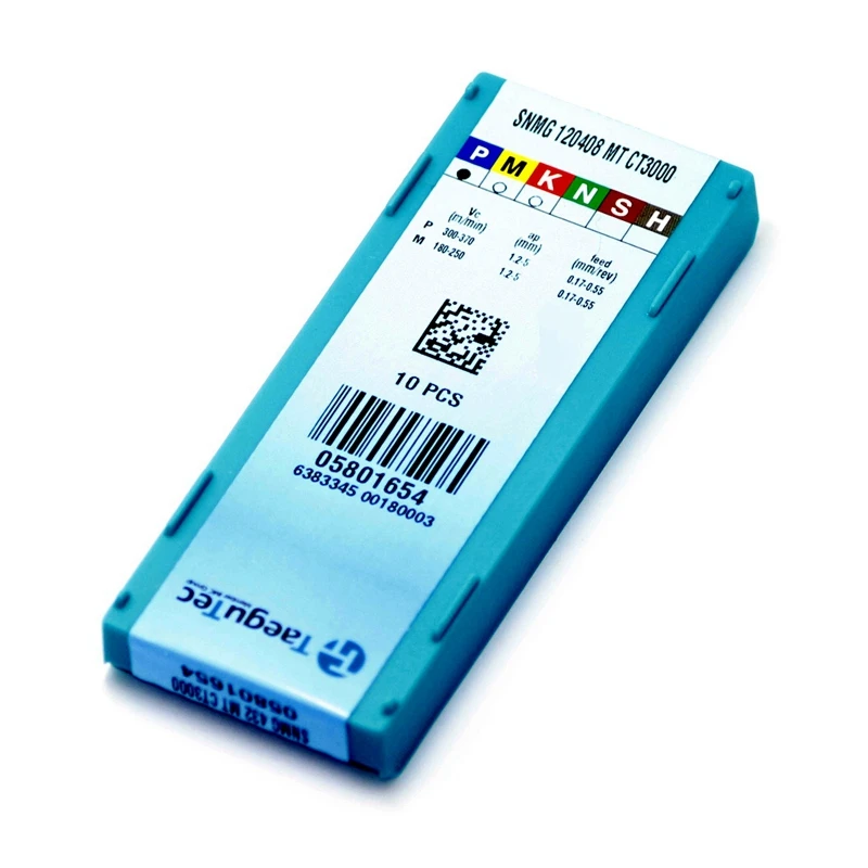 SNMG120408 MT CT3000 10 шт./лот TaeguTec отрицательные треугольные внешние поворотные вставки