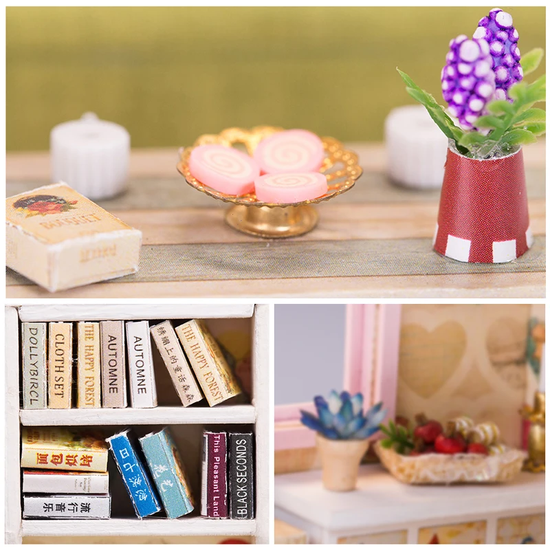Кукольный домик Cutebee миниатюрная мебель кукольный домик DIY Миниатюрные домики комнаты Каса игрушки для детей DIY кукольный домик M10F