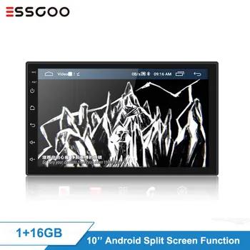 

Essgoo 10 Inch 2din Android Car Radio Autoradio 1+16GB GPS Navigation WiFi 2 DIN 2.5D IPS Bluetooth Split Screen Function