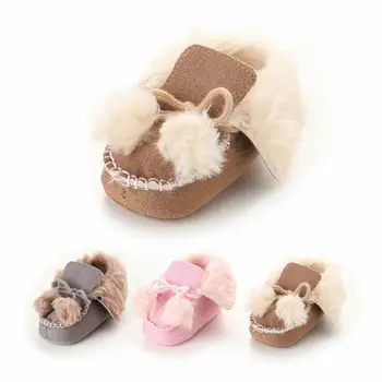 

Fashion Baby Girl Boy Plush Snow Boots Winter Warm Anti Slip Booties Infant Toddler Newborn First Walkers Crib Shoes 0-1Y