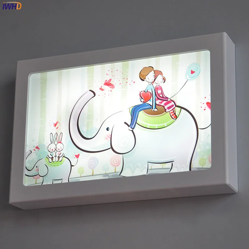 Cute Arts Elephant LED Wall Lamp 12W Modern Acrylic Sconces Fixtures For Bedroom Kids Room Stairs Bar Applique Murale Luminaire (4)