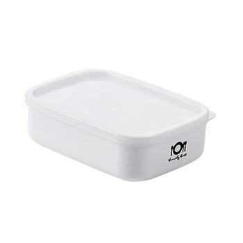 

Plastic Refrigerator Fruit Crisper Microwave Oven Lunch Box Rectangular Small Lunch Box Food Storage Box 900Ml