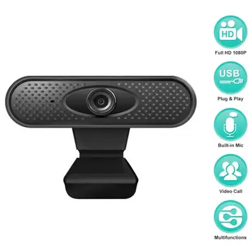 

Practical Compatible CMOS HD Webcam 1080P 2 Million Pixels Desktop Computer Webcam Camera Support Netmeeting MSN Yahoo Skype