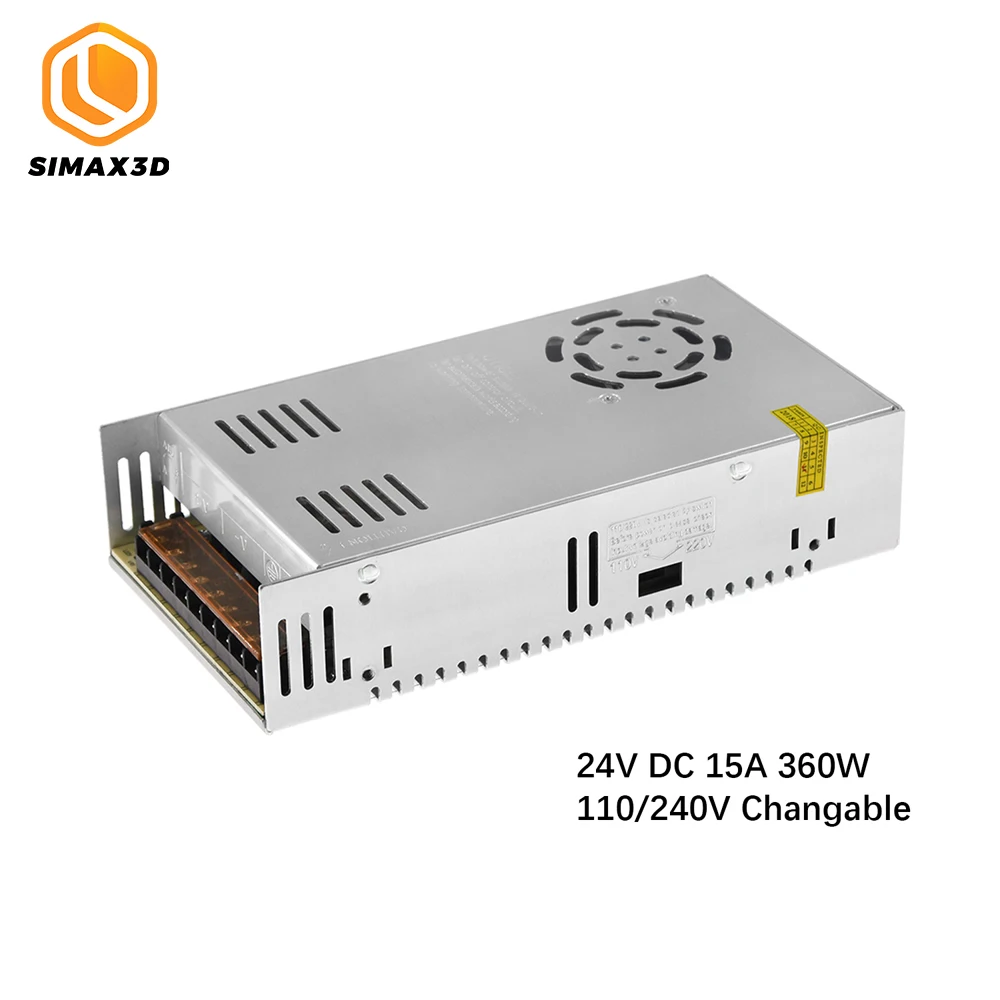Блок питания для 3D принтера SIMAX3D 24 В постоянного тока 360 Вт 15 А|Детали и аксессуары