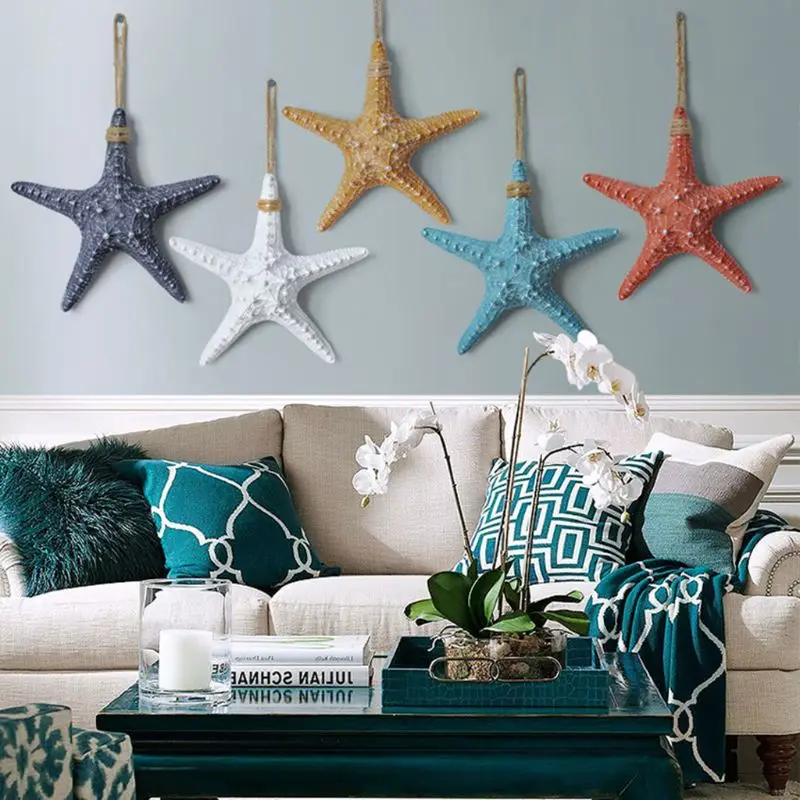 Resin Starfish Home Decor Recycled Wall Art Decorative Decorations Wall Ornament