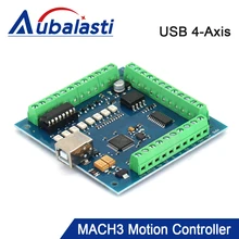 Aubalasti CNC USB MACH3 Carte de Dérivation 100Khz 4 Axes Gestionnaire D'interface Contrôleur De Mouvement Carte Pilote pour CNC Gravure 12-24V